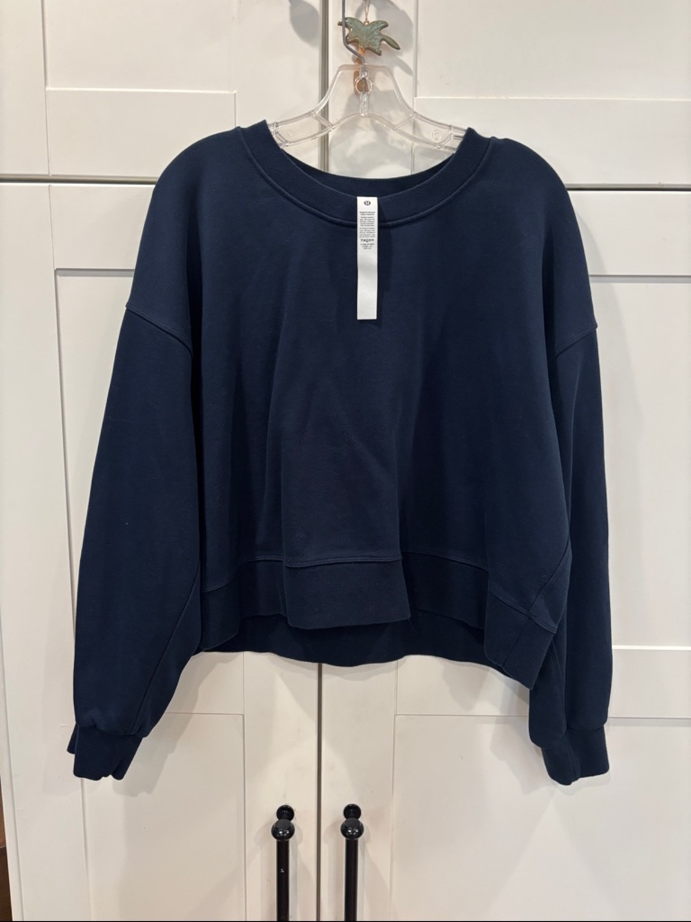 lululemon athletica Navy Cropped Crewneck Sweatshirt